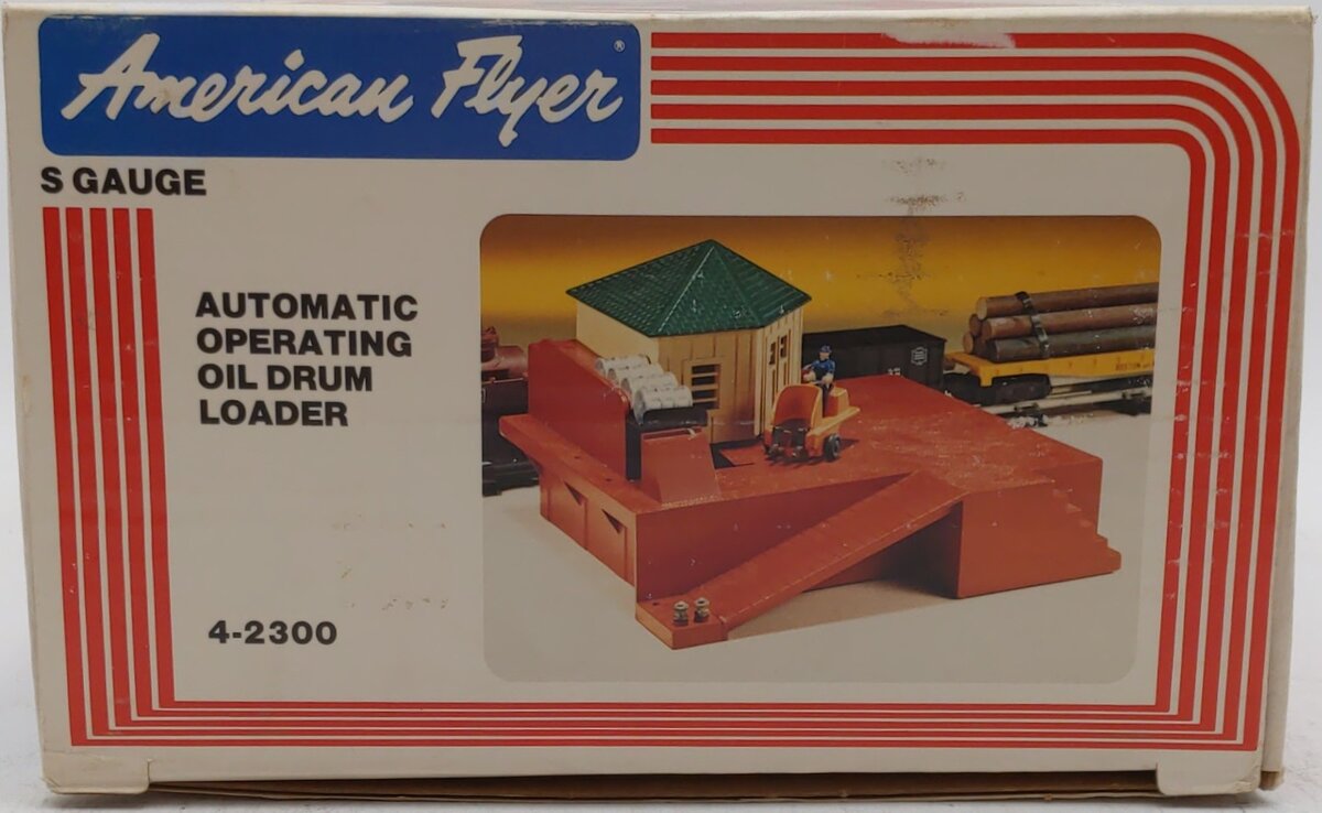 American Flyer 4-2300 S Scale Operating Oil Drum Loader EX/Box