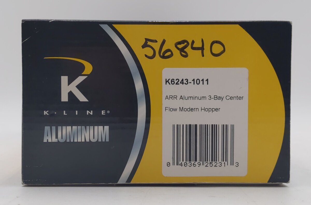 K-Line K6243-1011 O ARR Aluminum 3-bay Center Flow Modern Hopper Car #56840 NIB