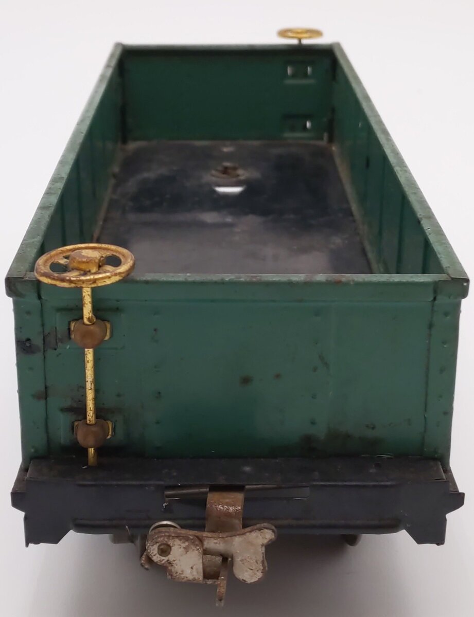 Lionel 512 Vintage Standard Gauge Prewar Tinplate Green Gondola VG