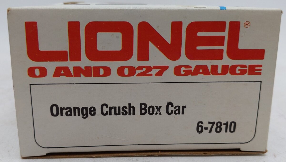 Lionel 6-7810 O Gauge Orange Crush Boxcar VG/Box