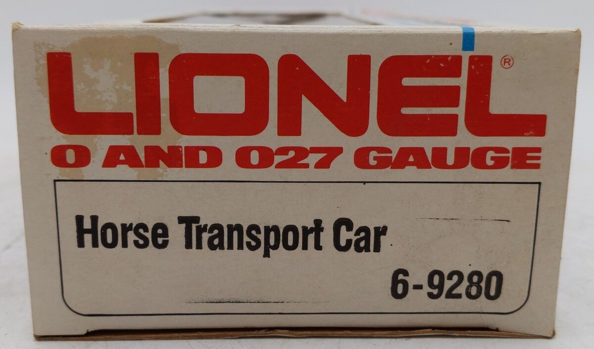 Lionel 6-9280 O Gauge Santa Fe Horse Transport Car EX/Box