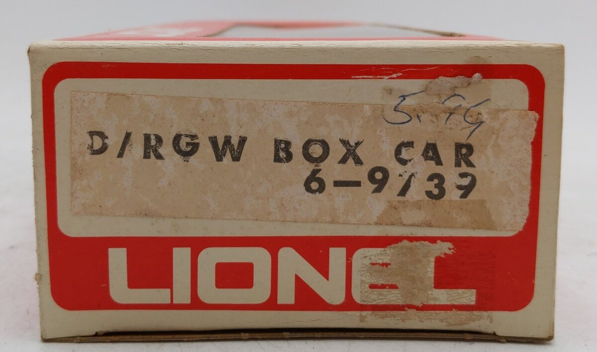 Lionel 6-9739 O Gauge Denver and Rio Grande Western Boxcar VG/Box