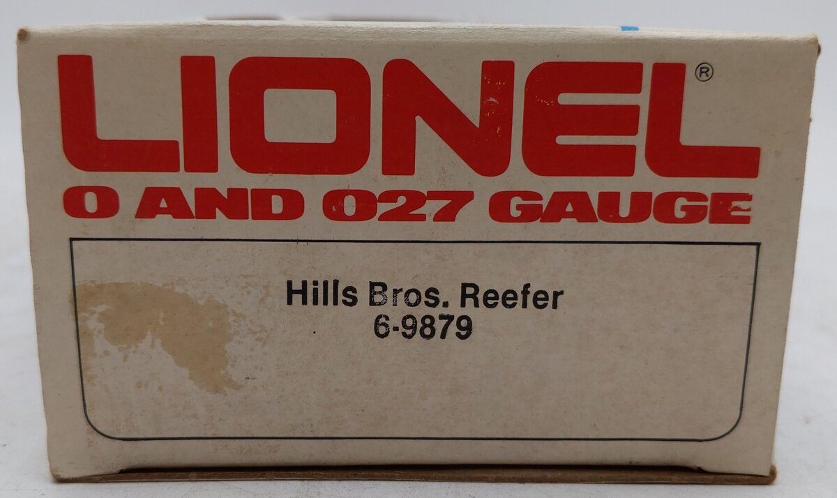 Lionel 6-9879 O Hills Bros. Coffee Billboard Reefer Car EX/Box
