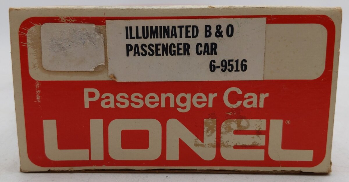 Lionel 6-9516 O Gauge Baltimore & Ohio Mountain Top Passenger Car EX/Box