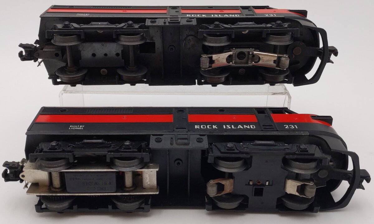 Lionel 231 Vintage O Rock Island Alco AA Diesel Locomotive Set VG