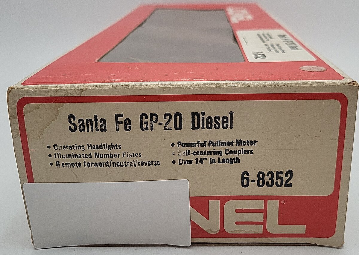 Lionel 6-8352 O Gauge Santa Fe GP-20 Powered Diesel Locomotive #8352 VG/Box