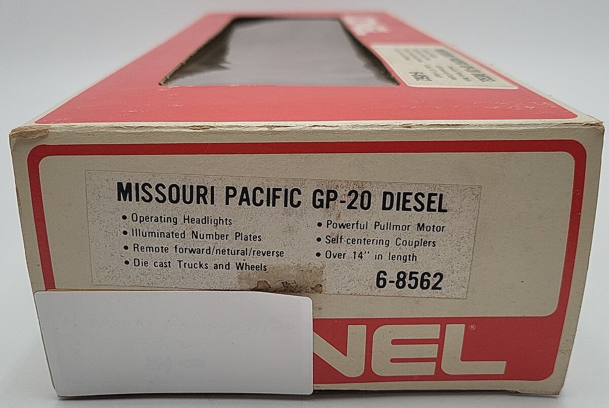 Lionel 6-8562 O Gauge Missouri Pacific GP-20 Diesel Locomotive VG/Box