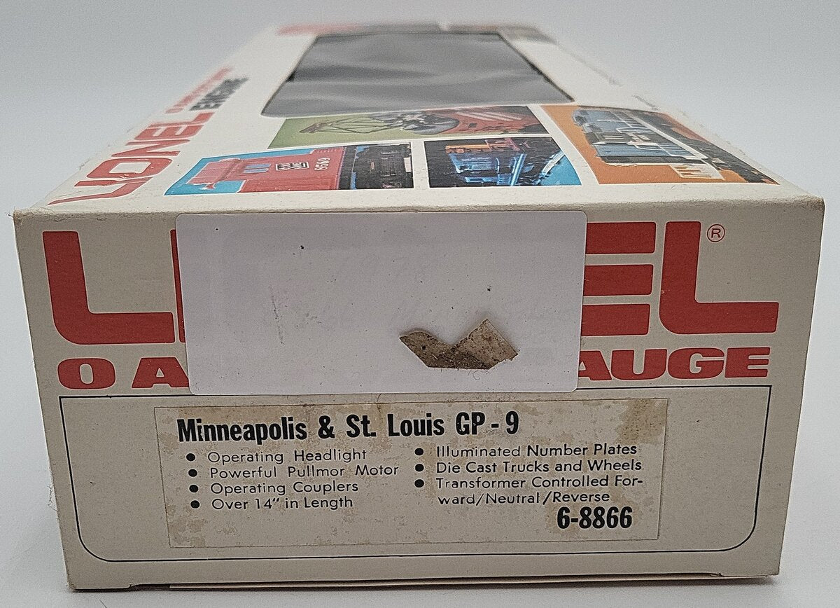 Lionel 6-8866 O Gauge Minneapolis and St. Louis GP-9 Powered Diesel Locomotive EX/Box