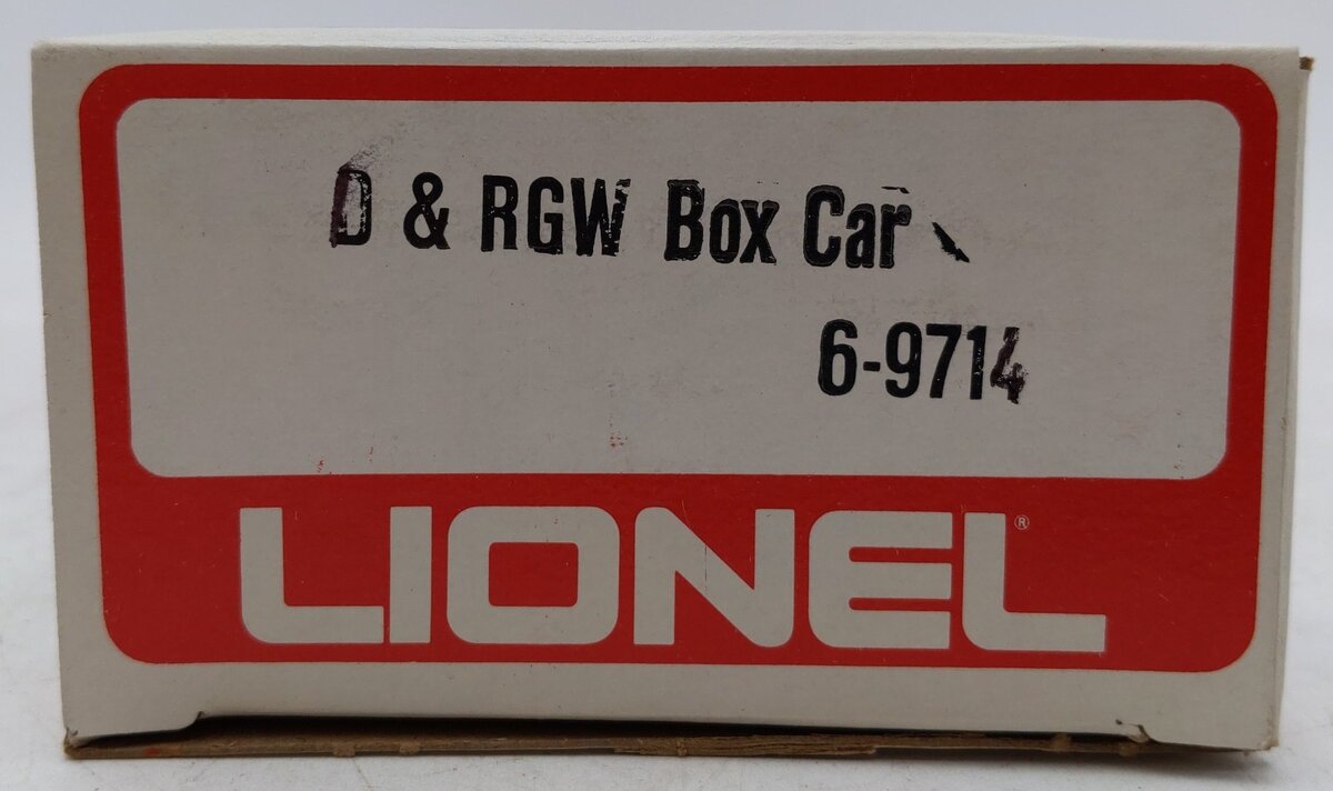 Lionel 6-9714 O Gauge Denver & Rio Grande Western Box Car VG/Box