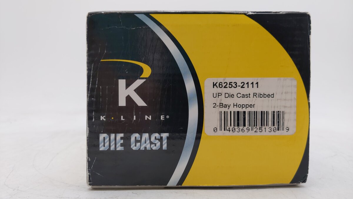 K-Line K6253-2111 O Gauge Union Pacific 2-Bay Die-Cast Hopper w/Coal Load #32103 EX/Box
