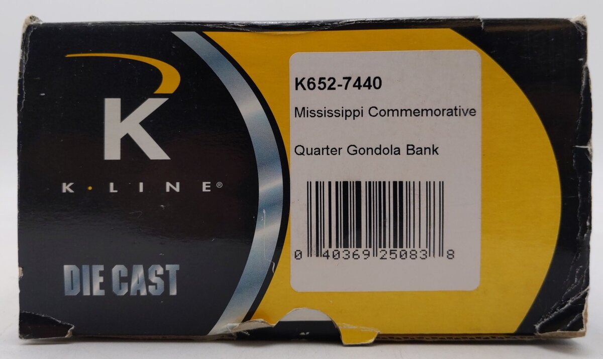K-Line K652-7440 O Gauge Mississippi Commemorative Quarter Gondola LN/Box