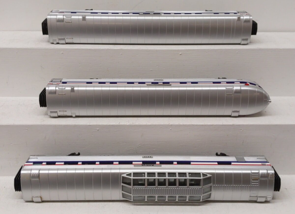 MTH 20-6548 O Gauge Amtrak Passenger Cars #1832, #4012, #9410 EX