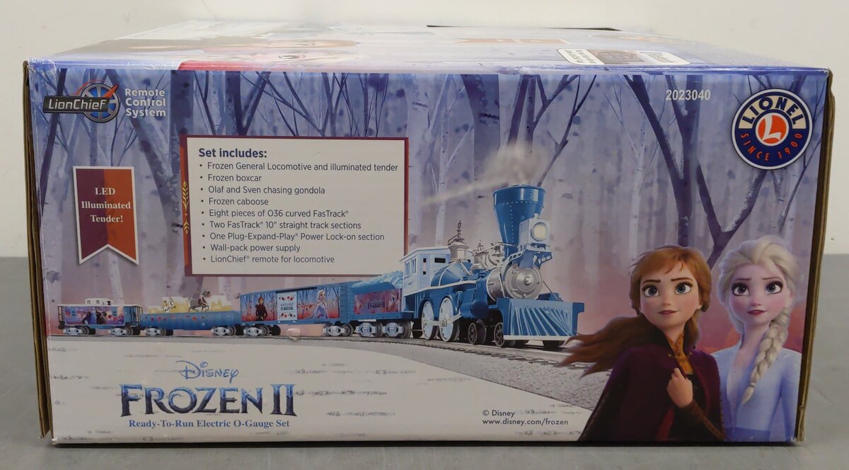 Lionel 2023040 O Gauge Disney Frozen 2 LionChief Steam Train Set with Bluetooth EX/Box