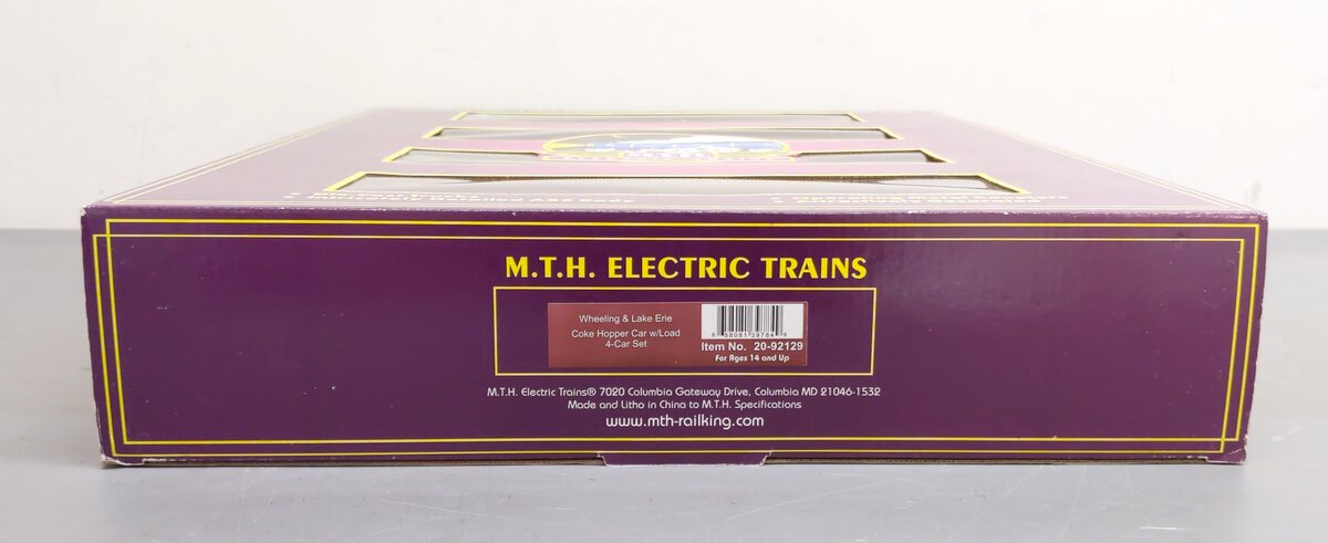 MTH 20-92129 O Gauge WE Coke Hopper Car w/ Load (Set of 4) NIB