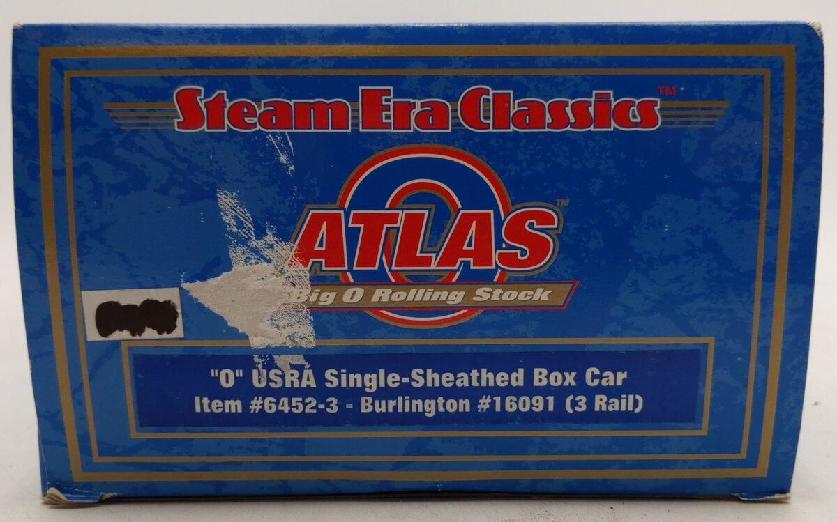 Atlas 6452-3 Burlington USRA Single-Sheathed Box Car #16091 (3Rail) EX/Box