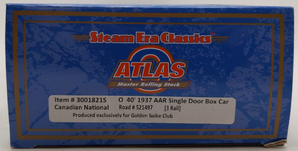 Atlas 30018215 O Gauge 40' 1937 Canadian AAR Single Door Box Car #521497 VG/Box