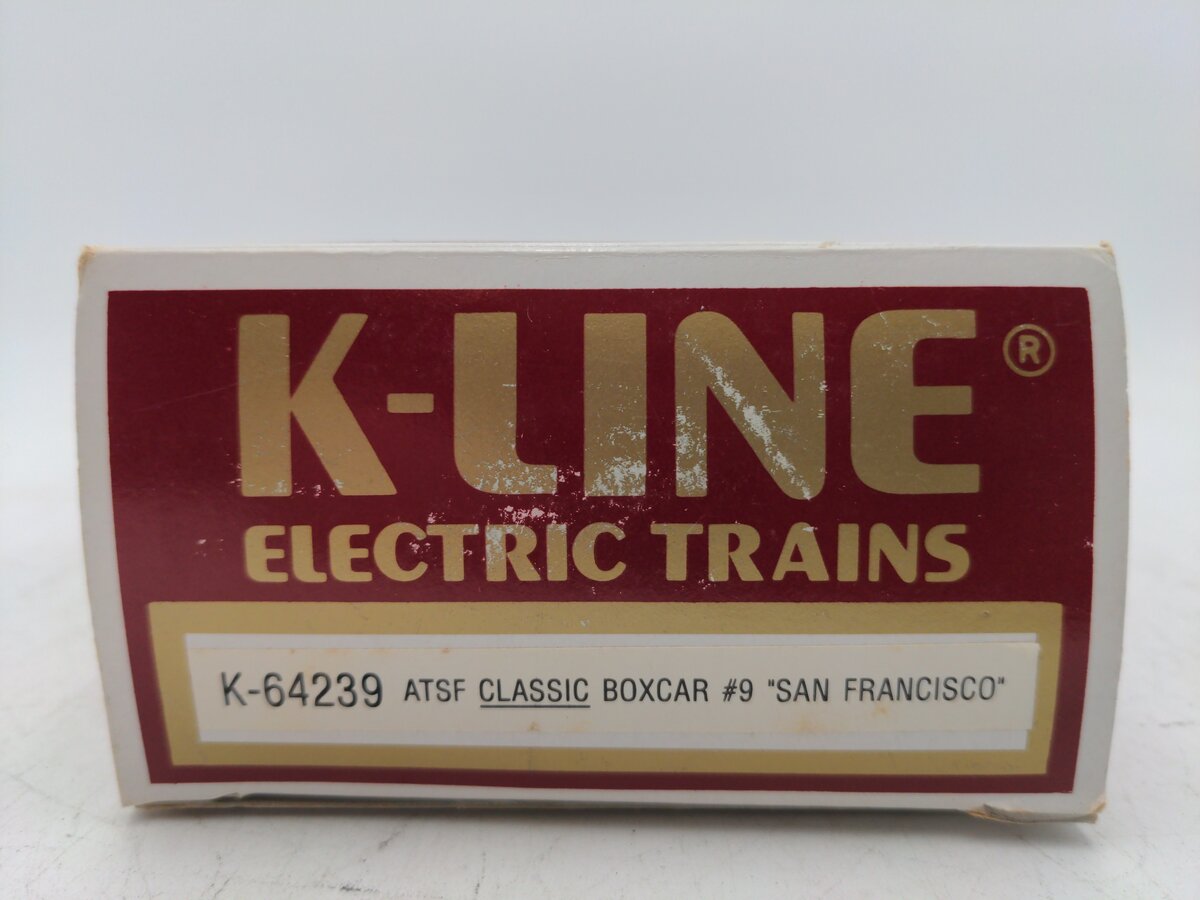K-Line K64239 O Gauge ATSF Classic "San Francisco" Boxcar #9 VG/Box