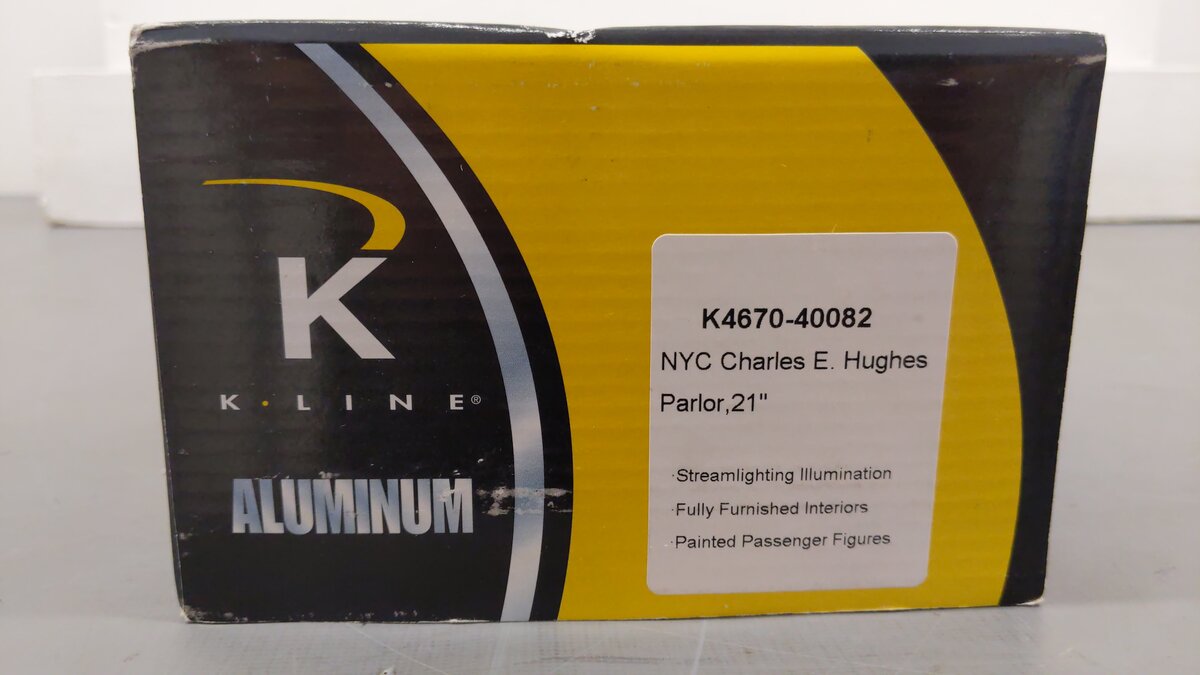 K-Line K4670-40082 O New York Central "Charles Hughes" 21" Aluminum Parlor Car EX/Box