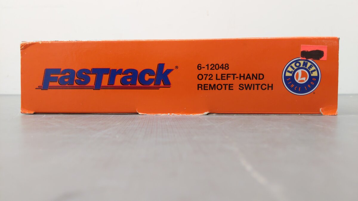 Lionel 6-12048 O72 Left Hand Remote-Control FasTrack Switch Turnout EX/Box
