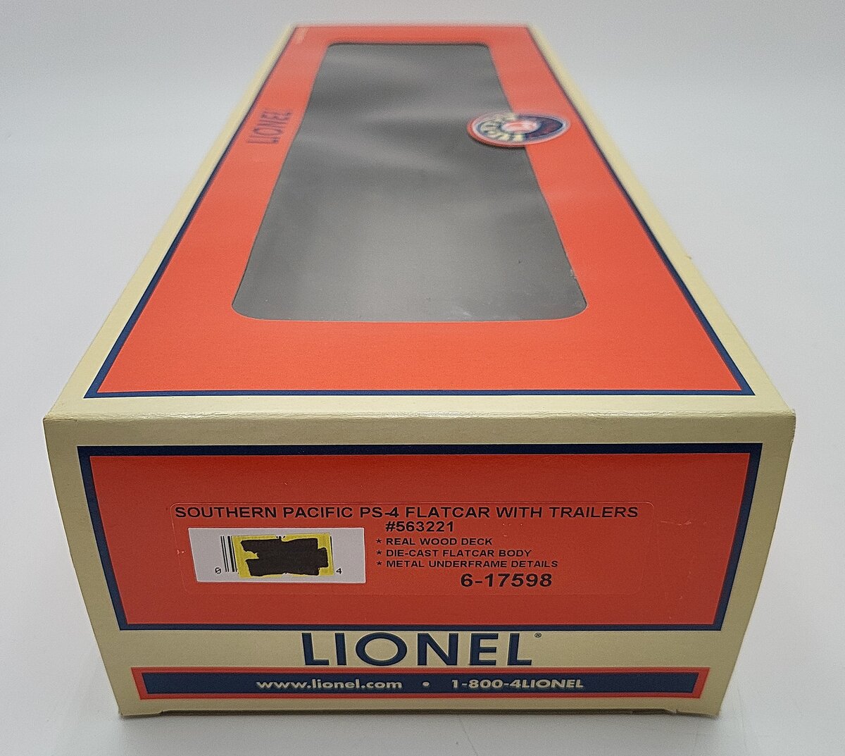 Lionel 6-17599 O Gauge Southern Pacific PS-4 Flatcar w/ Trailers #563222 EX/Box