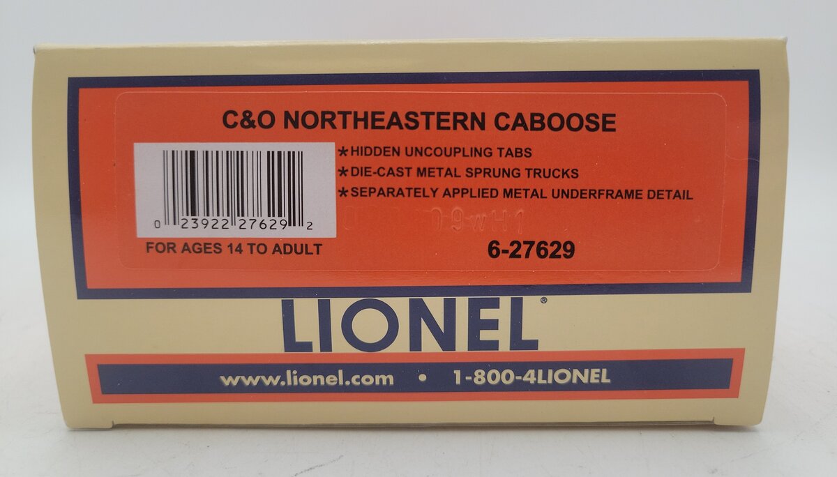 Lionel 6-27629 O Gauge Chesapeake & Ohio Northeastern Caboose #90184 EX/Box