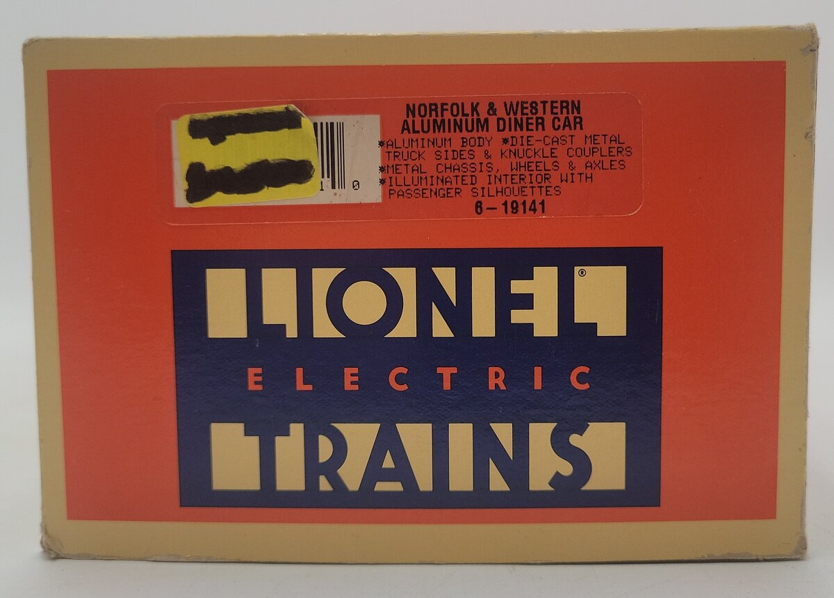 Lionel 6-19141 O Gauge Norfolk & Western Aluminum Dining Car #495 EX/Box