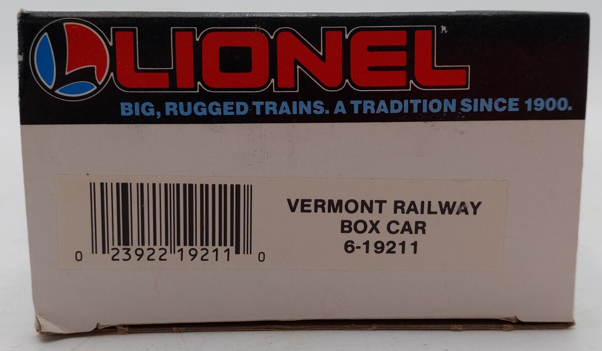 Lionel 6-19211 O Gauge Vermont Railway Boxcar #19211 EX/Box