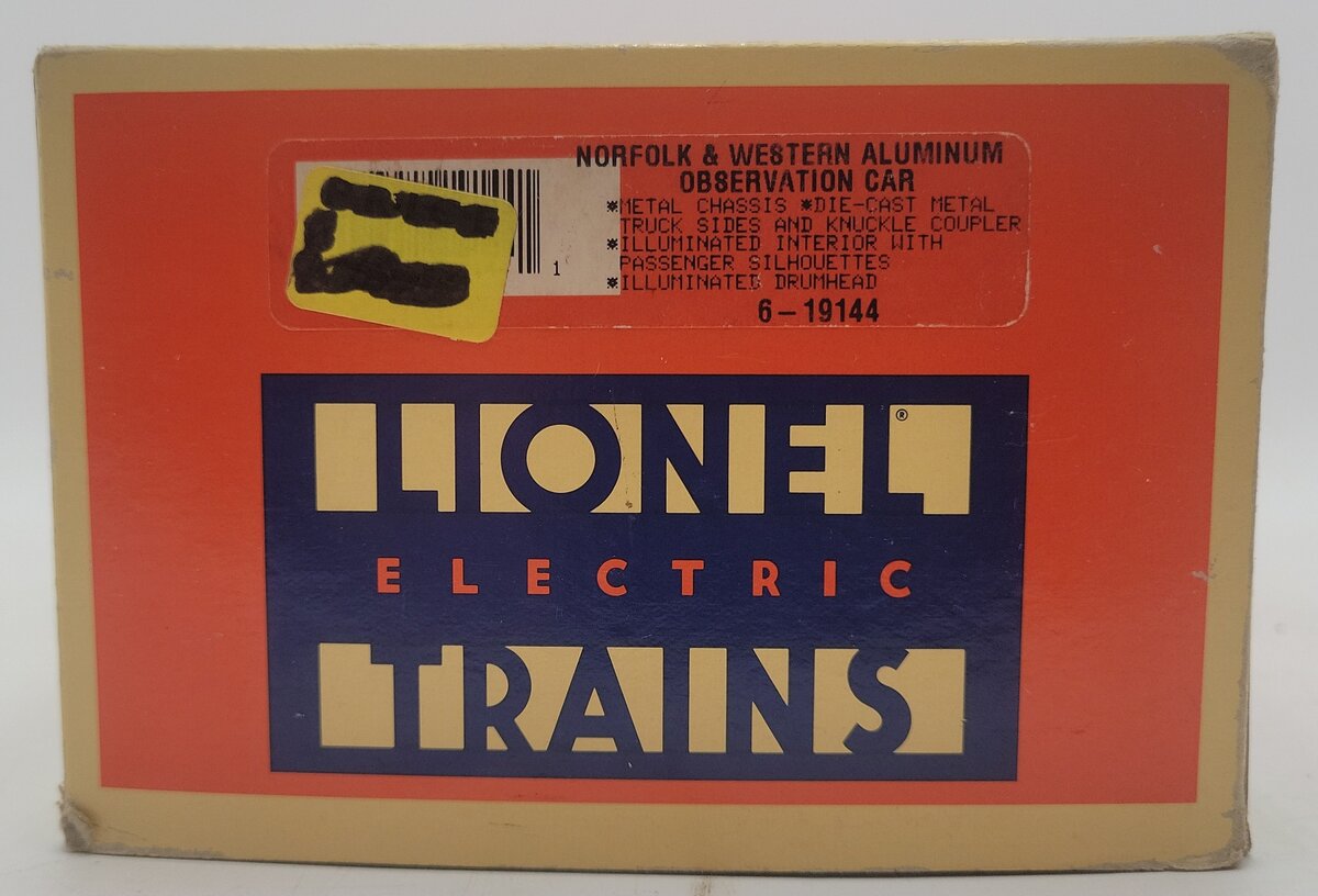 Lionel 6-19144 O Gauge Norfolk & Western Observation Car #582 EX/Box