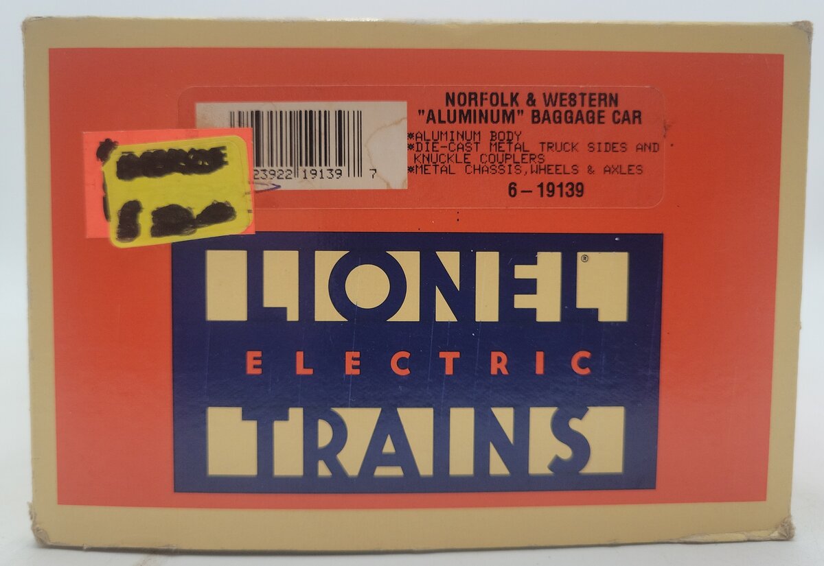Lionel 6-19139 O Gauge Norfolk and Western Aluminum Baggage Car #577 EX/Box