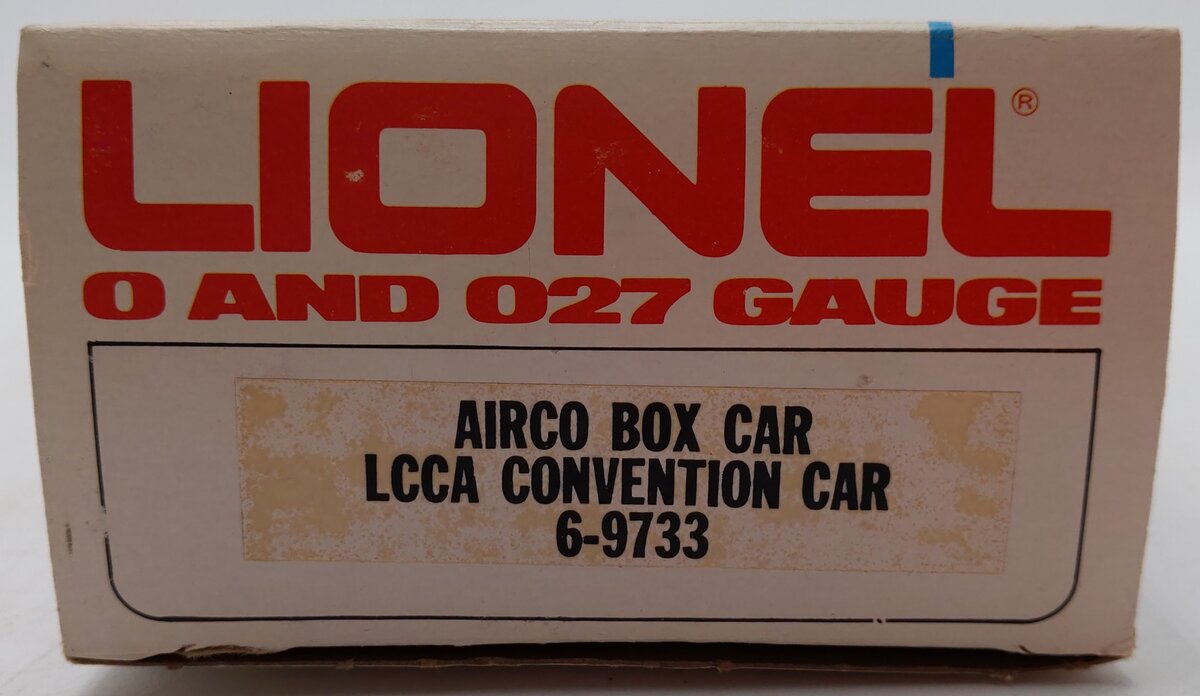 Lionel 6-9733 O Gauge Airco LCCA Boxcar with Tank EX/Box