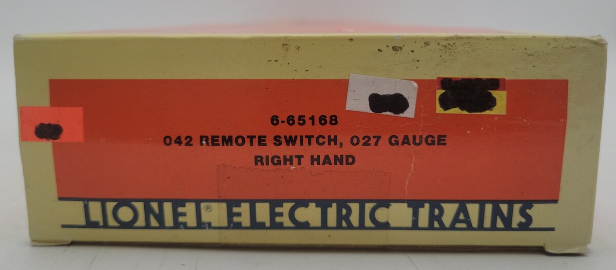 Lionel 6-65168 O27 42" Right Hand Remote Control Switch Turnout EX/Box