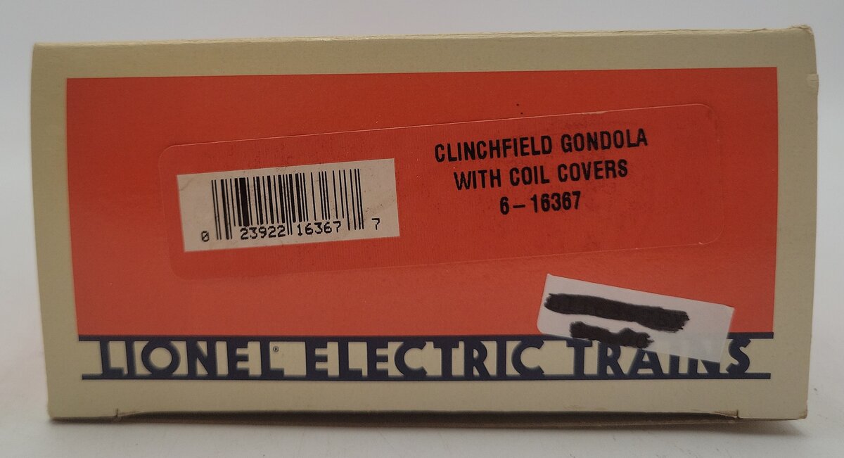 Lionel 6-16367 O Gauge Clinchfield Gondola w/Coil Covers EX/Box