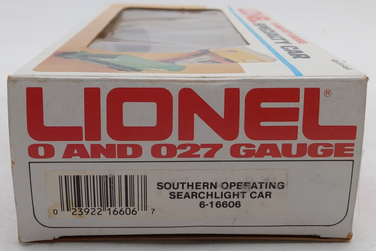 Lionel 6-16606 O Gauge Southern Operating Searchlight Car EX/Box
