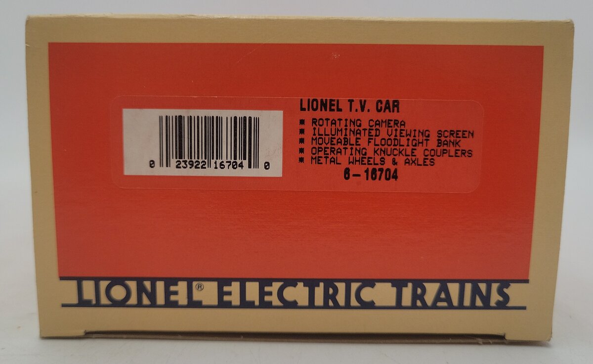 Lionel 6-16704 O Gauge Lionel Operating TV Car EX/Box