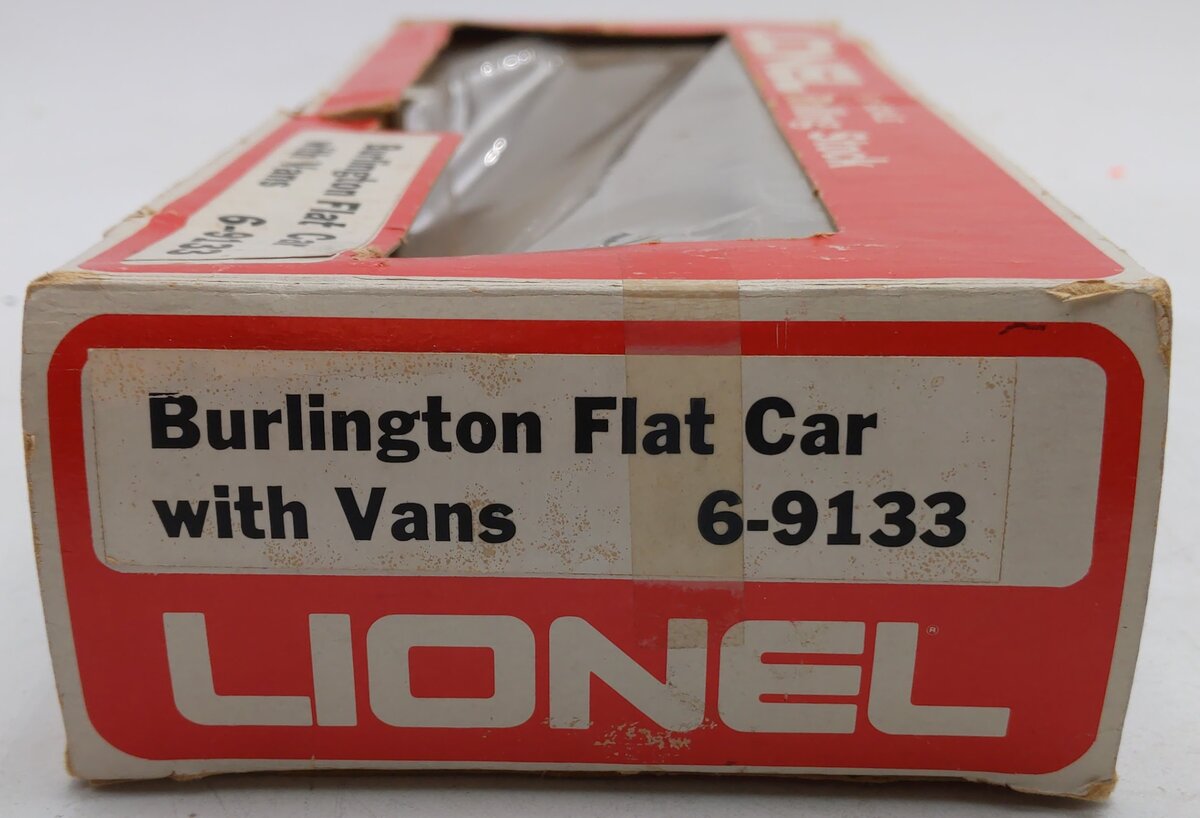 Lionel 6-9133 O Gauge Burlington Northern Flatcar #9133 with Trailers VG/Box