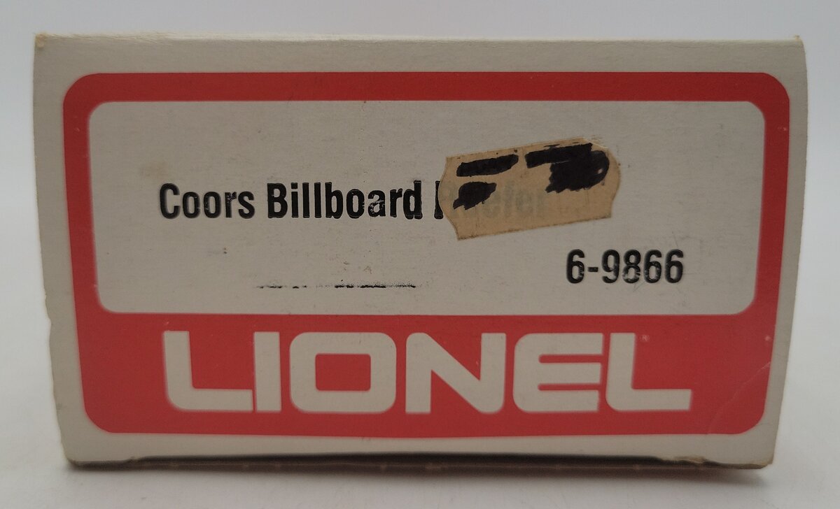 Lionel 6-9866 O Gauge Coors Beer Billboard Reefer Car #9866 EX/Box