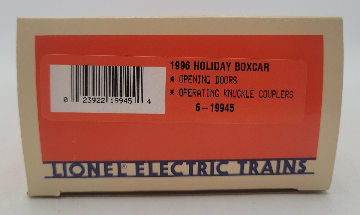 Lionel 6-19945 O Gauge Christmas 1996 Holiday Boxcar LN/Box
