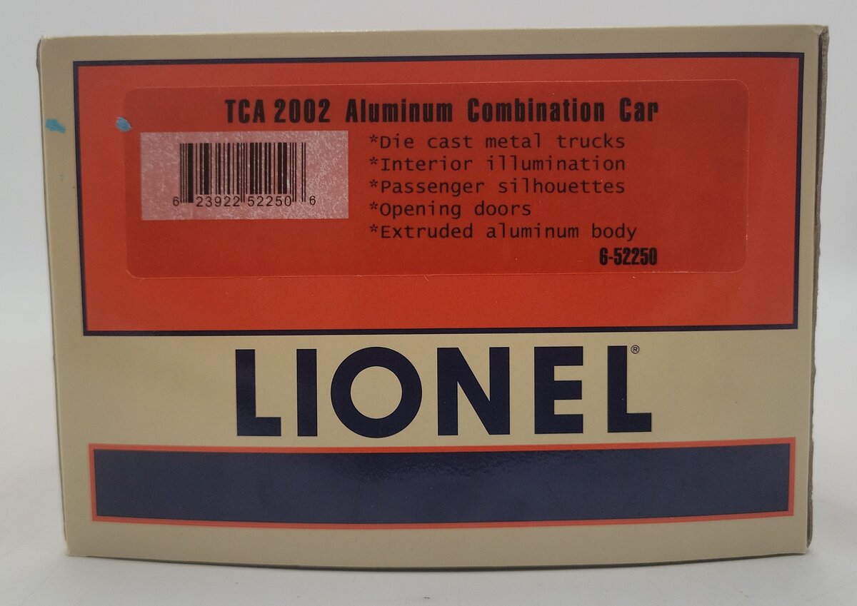 Lionel 6-52250 O Gauge TCA City of Chicago Aluminum Combination Car #2002 EX/Box