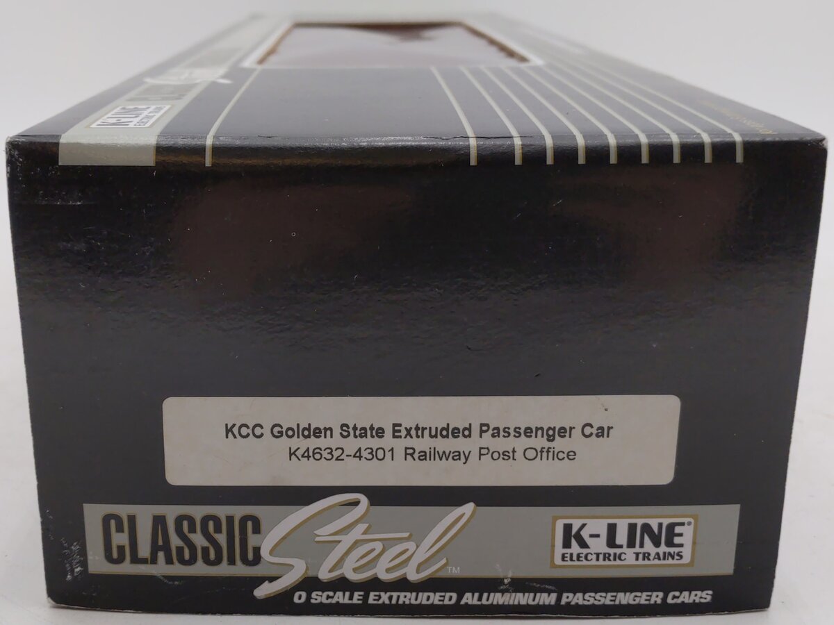K-Line K4632-4301 O Gauge KCC Golden State Railway Post Office Baggage Car #4301 LN/Box