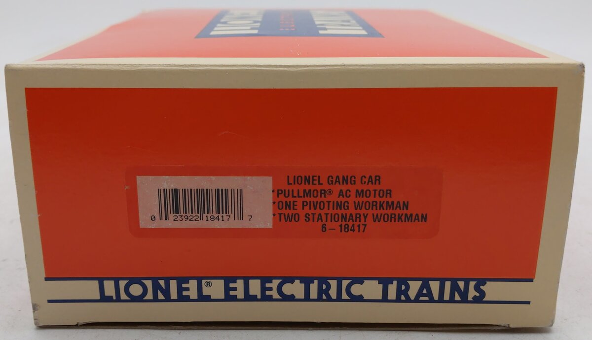 Lionel 6-18417 O Gauge Lionel Gang Car MT/Box