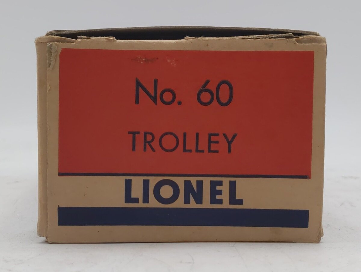 Lionel 60 Vintage O Lionelville Motorized Rapid Transit Trolley EX/Box