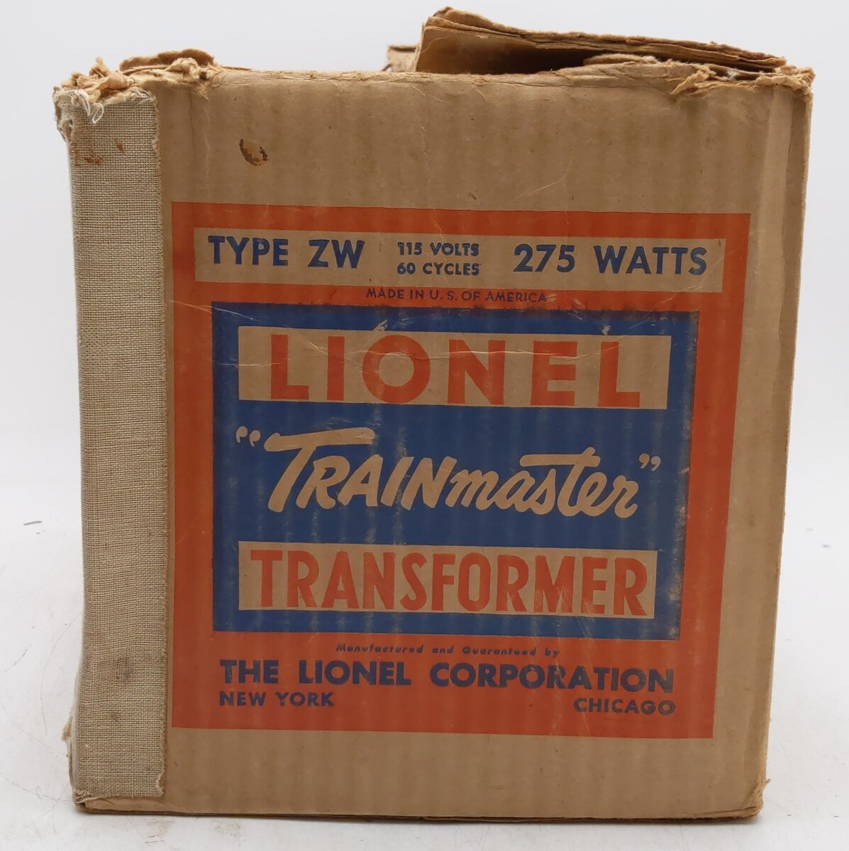 Lionel ZW Vintage O Gauge Trainmaster 275 Watt Transformer with Whistle VG/Box