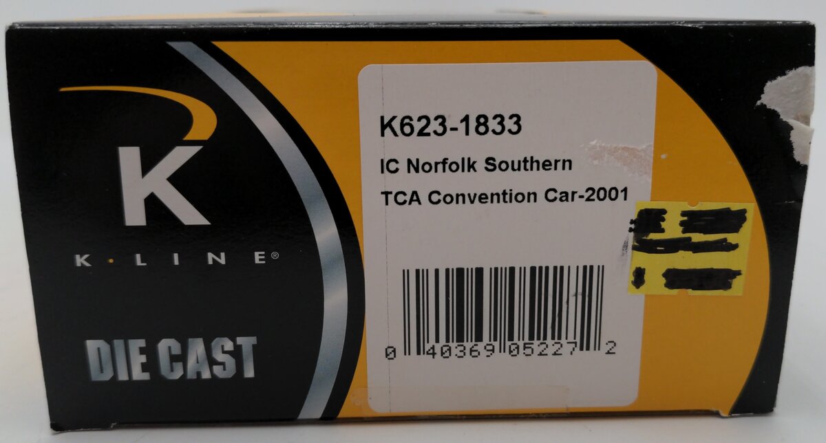 K-Line K623-1833 IC Norfolk Southern TCA 2001 Convention DC Car # 2001-5183 EX/Box
