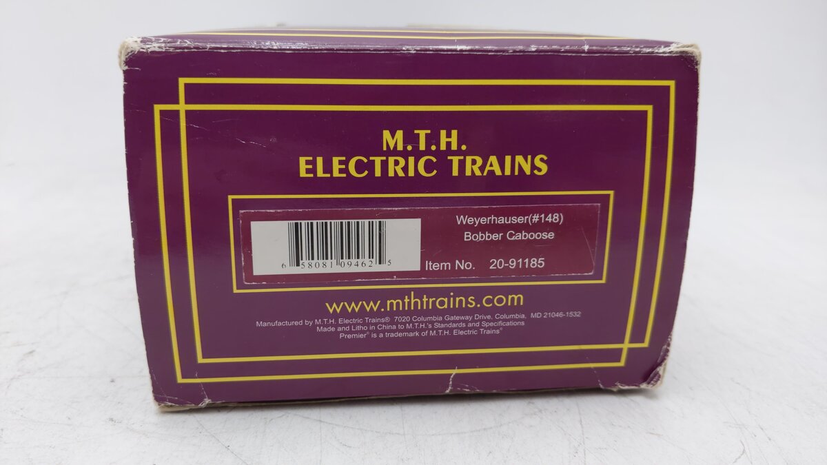 MTH 20-91185 O Weyerhauser Bobber Non-Smoking Caboose #148 EX/Box