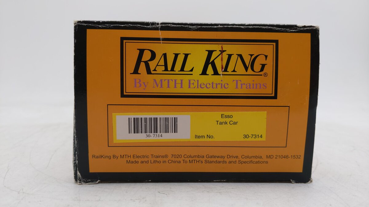 MTH 30-7314 O Gauge ESSO Single Dome Tank Car #91863 EX/Box