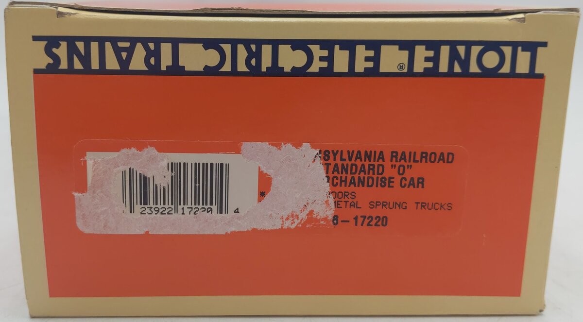 Lionel 6-17220 O Gauge Pennsylvania Railroad Standard Merchandise Boxcar #17220 EX/Box