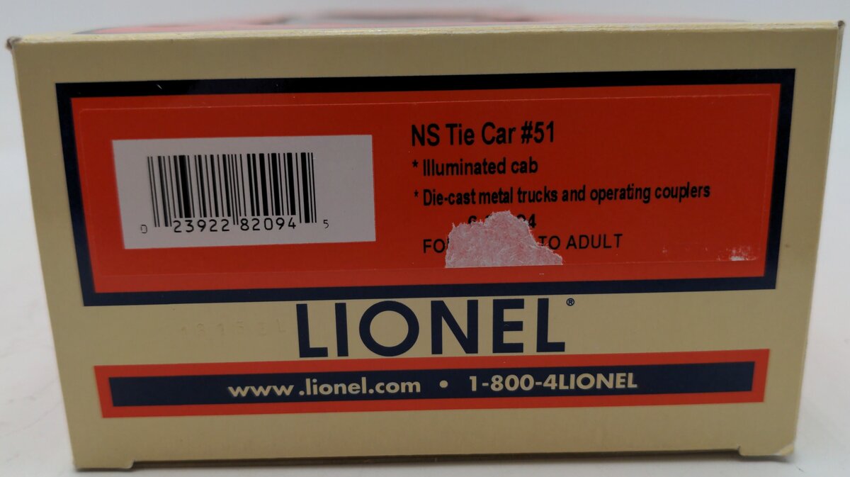 Lionel 6-82094 O Norfolk Southern Tie Work Car EX/Box