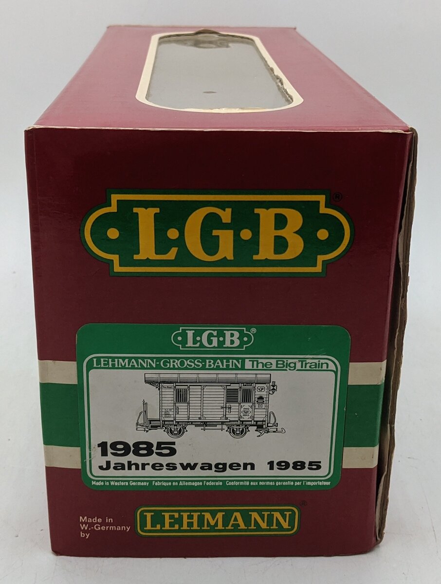 LGB 1985 G Scale Blue Postal Car (Metal Wheels) EX/Box
