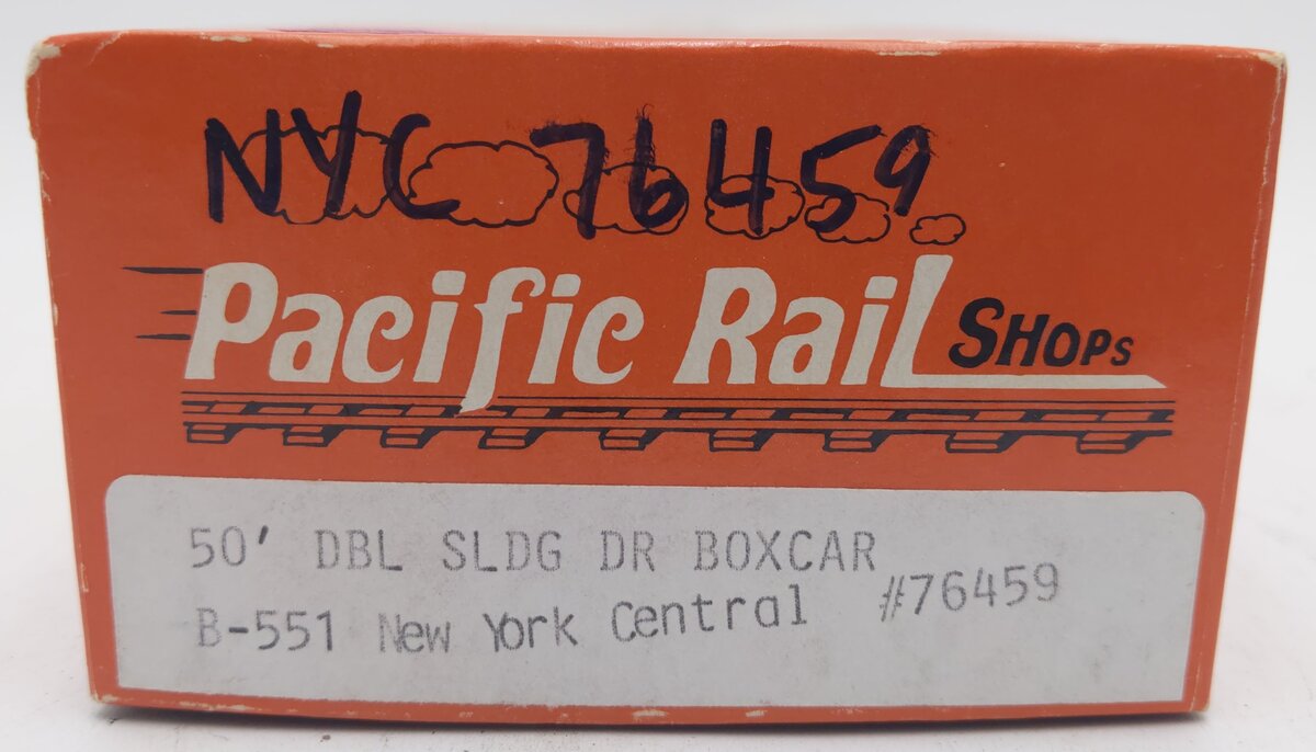 Pacific Rail B-551 S-Scale New York Central DBL SLDG DR Boxcar Kit #76459 EX/Box