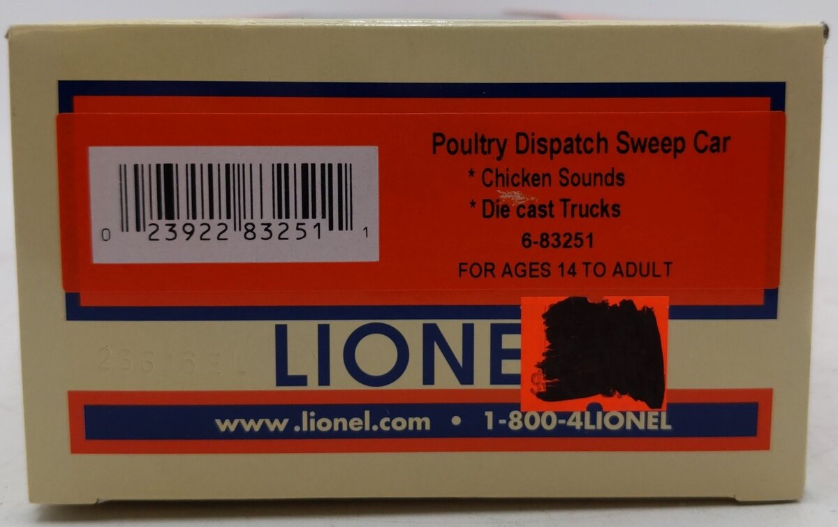 Lionel 6-83251 O Poultry Dispatch Sweep Car #3434 EX/Box